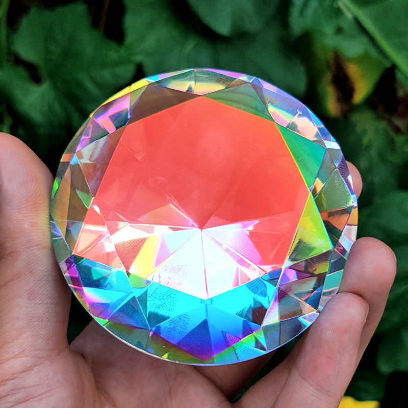 Paper Weight Crystal - 30-80มม.AB สีสัน K9คริสตัล Diamond Paperweight ตกแต่ง