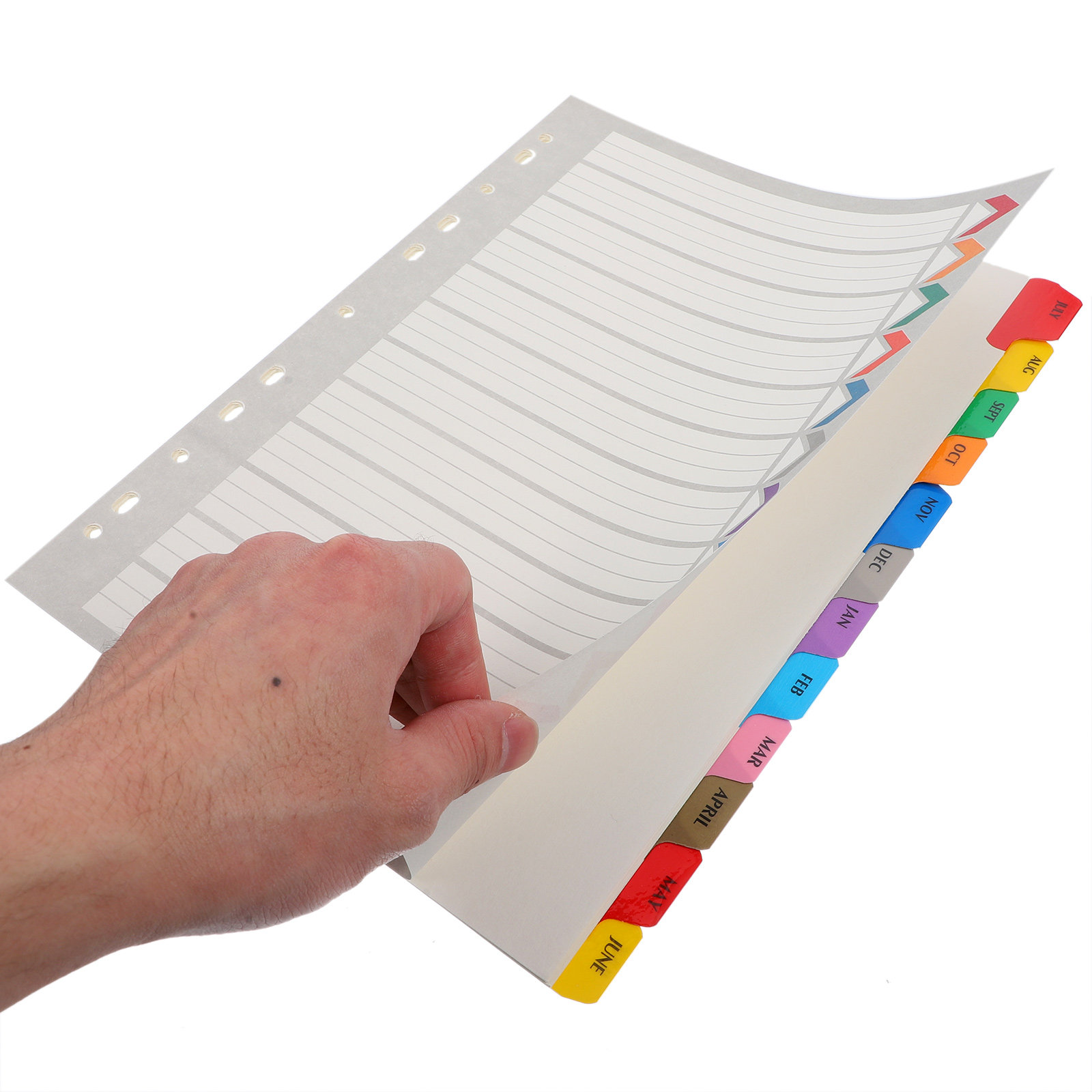 Tab Divider A4 - แผ่นแบ่งเอกสาร 12 แผ่น แบบถอดได้ ขนาด A4