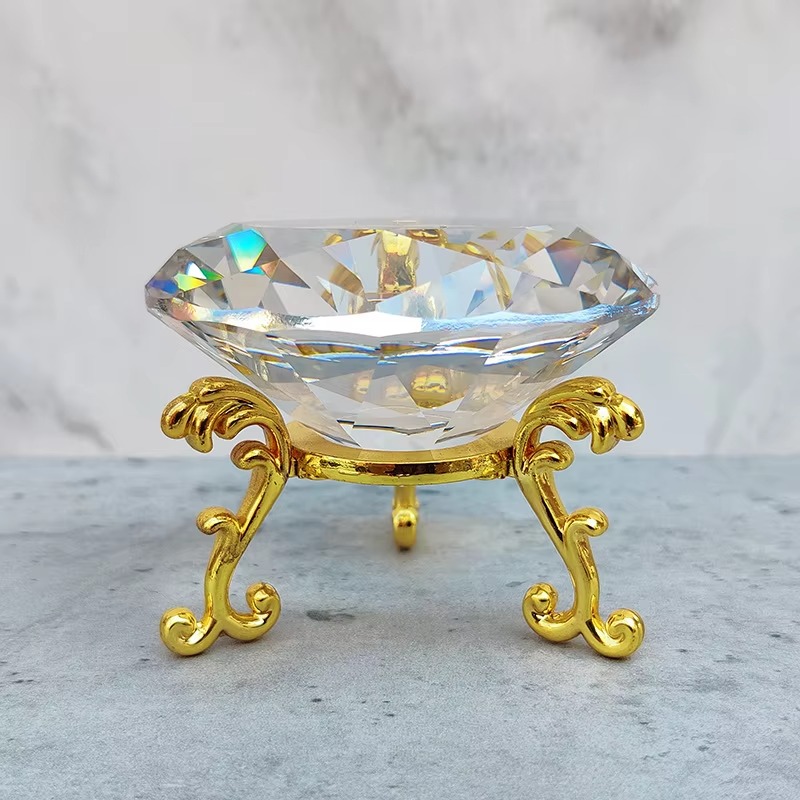 80 มม.K9 คริสตัลเพชรโลหะสามเหล - Paper Weight Crystal บทวิจารณ์และราคา
