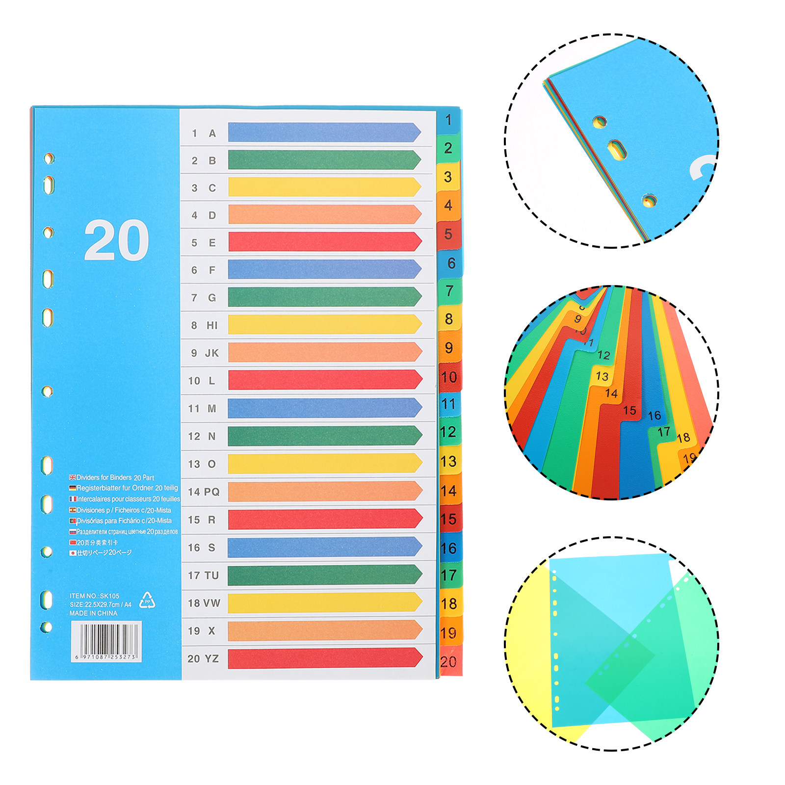 แผ่นแบ่งแฟ้ม 5 ชิ้น แท็บพลาสติ - Tab Divider A4 บทวิจารณ์และราคา