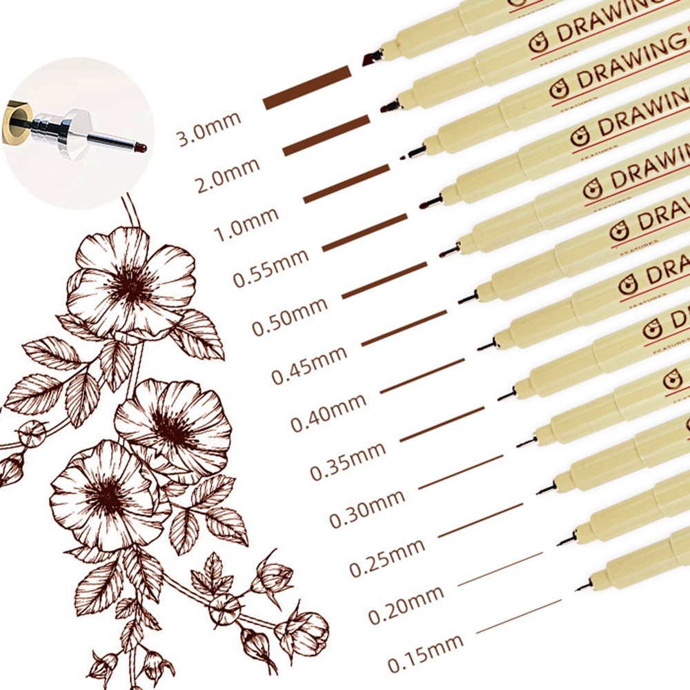 ปากกาไมโครสีน้ําตาลและสีดํา 12 - Archive Box Set บทวิจารณ์และราคา