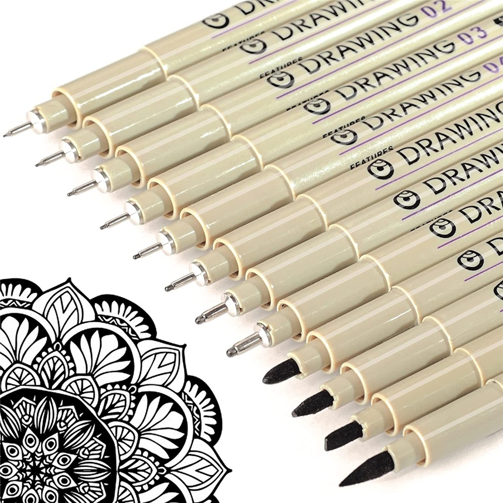 ปากกาไมโครสีน้ําตาลและสีดํา 12 - Archive Box Set บทวิจารณ์และราคา