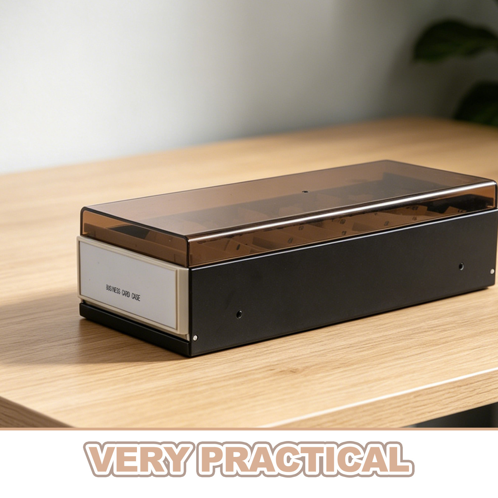 กล่องเก็บนามบัตรขนาดใหญ่ สีดำ  - Index Card Holder บทวิจารณ์และราคา