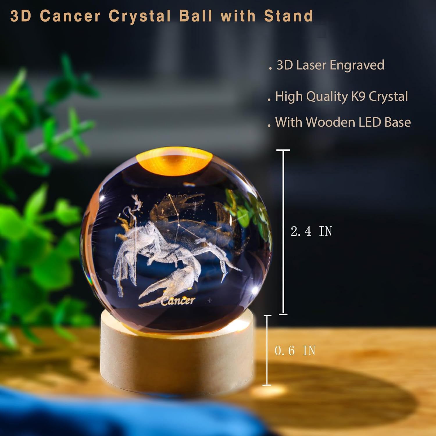 ลูกแก้วคริสตัลกลุ่มดาวมะเร็ง 3 - Paper Weight Crystal บทวิจารณ์และราคา