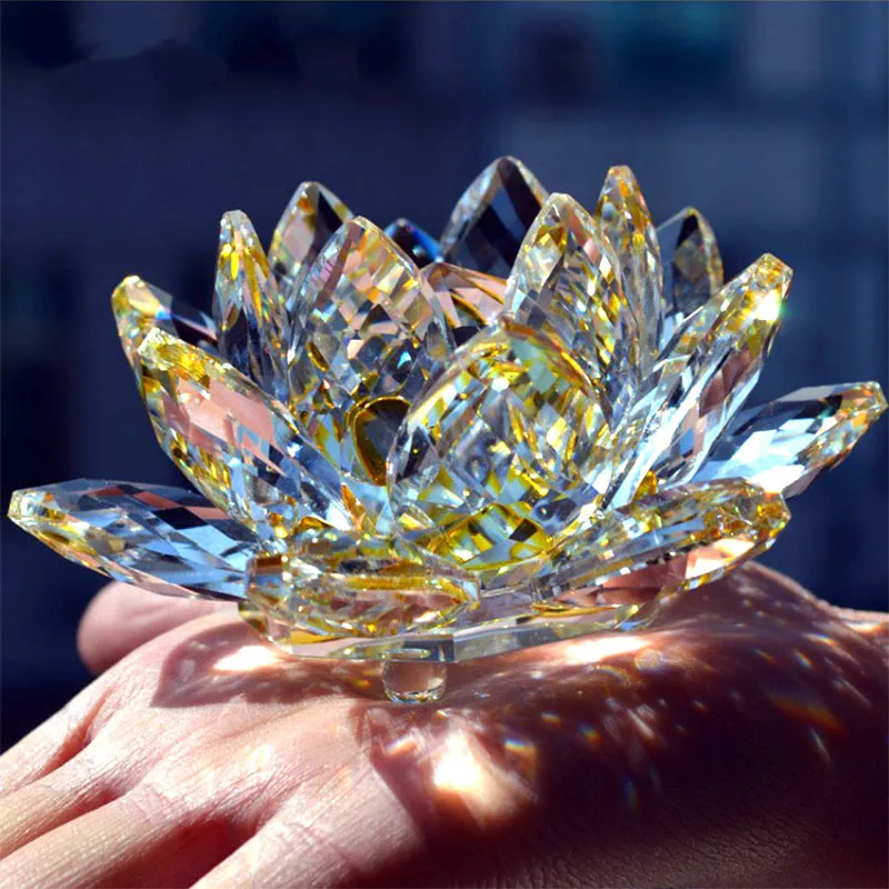งานฝีมือดอกบัวคริสตัลควอตซ์ขนา - Paper Weight Crystal บทวิจารณ์และราคา