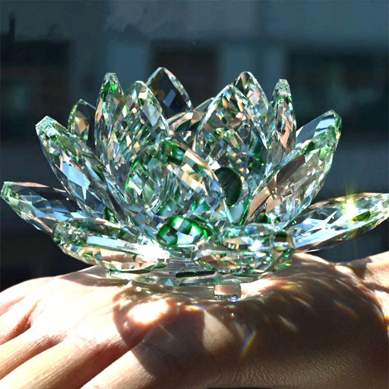 งานฝีมือดอกบัวคริสตัลควอตซ์ขนา - Paper Weight Crystal บทวิจารณ์และราคา