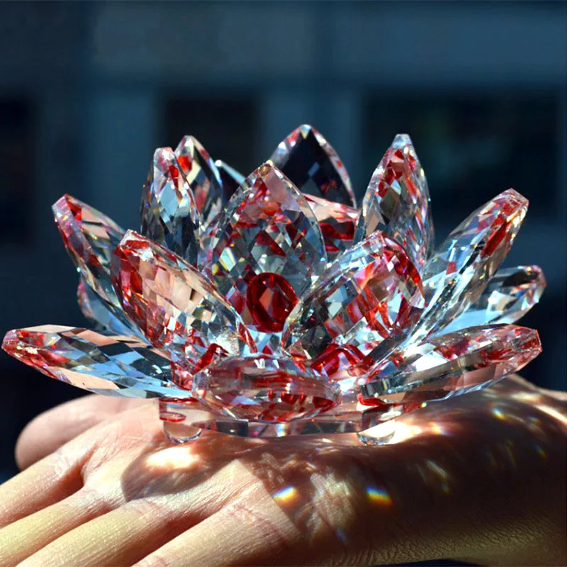 งานฝีมือดอกบัวคริสตัลควอตซ์ขนา - Paper Weight Crystal บทวิจารณ์และราคา