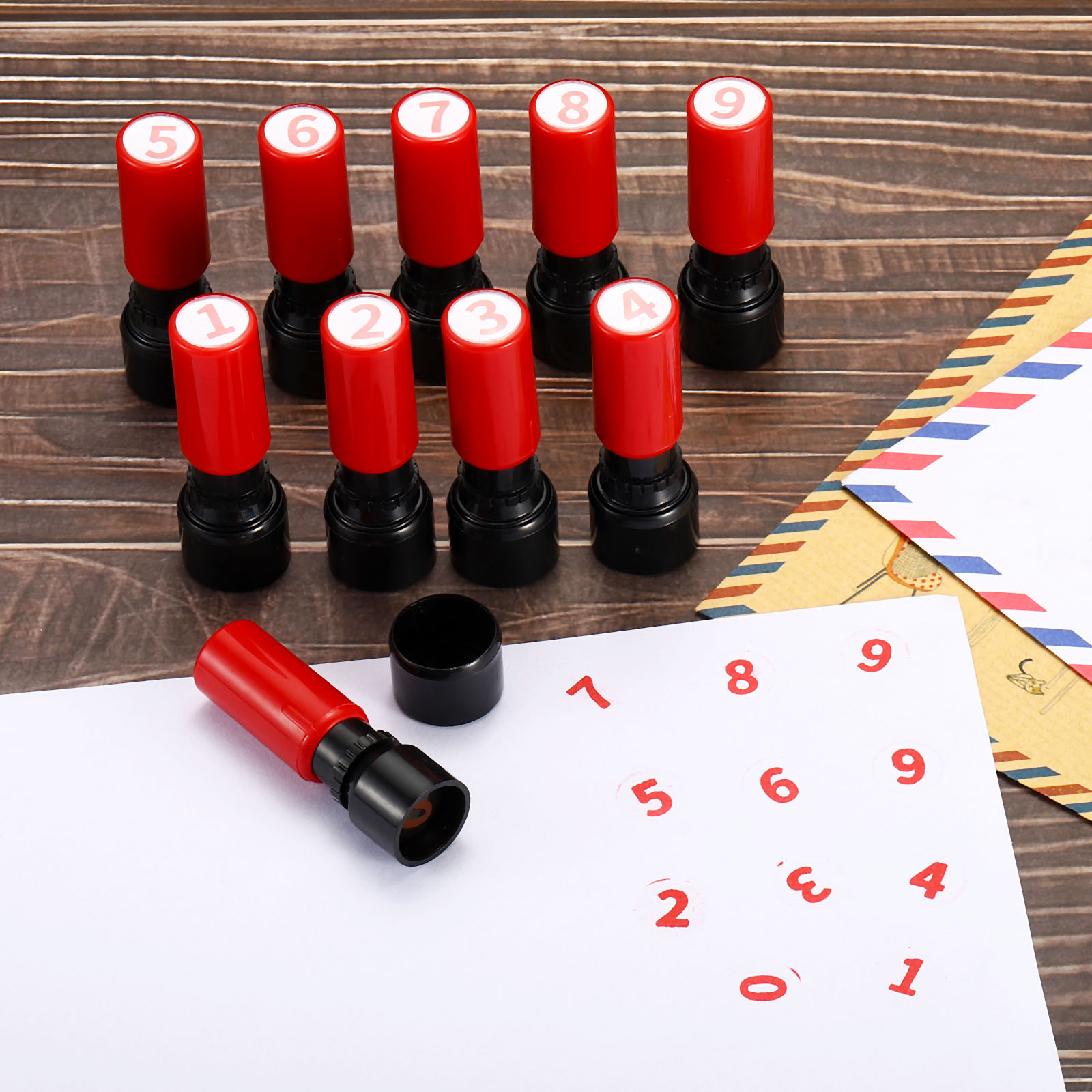 แสตมป์ตัวเลขแบบเติมหมึกเอง ตัว - Rubber Date Stamp บทวิจารณ์และราคา